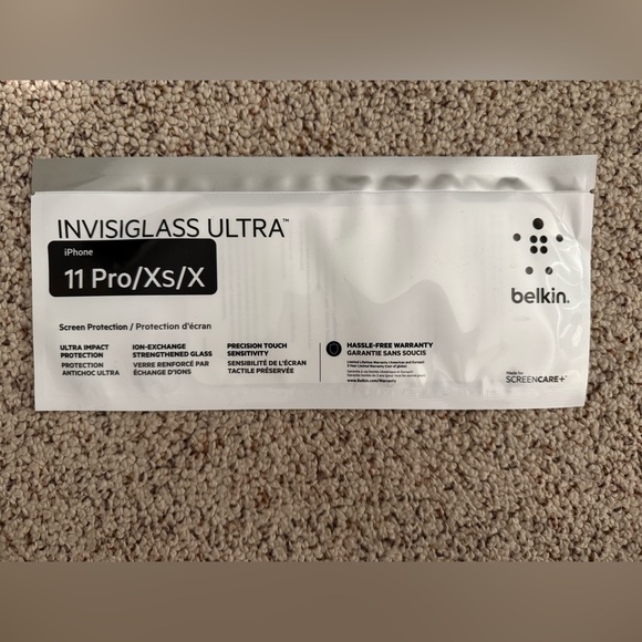 New belkin INVISIGLASS ULTRA™ for iPhone 11 Pro/XS/X - Picture 1 of 2
